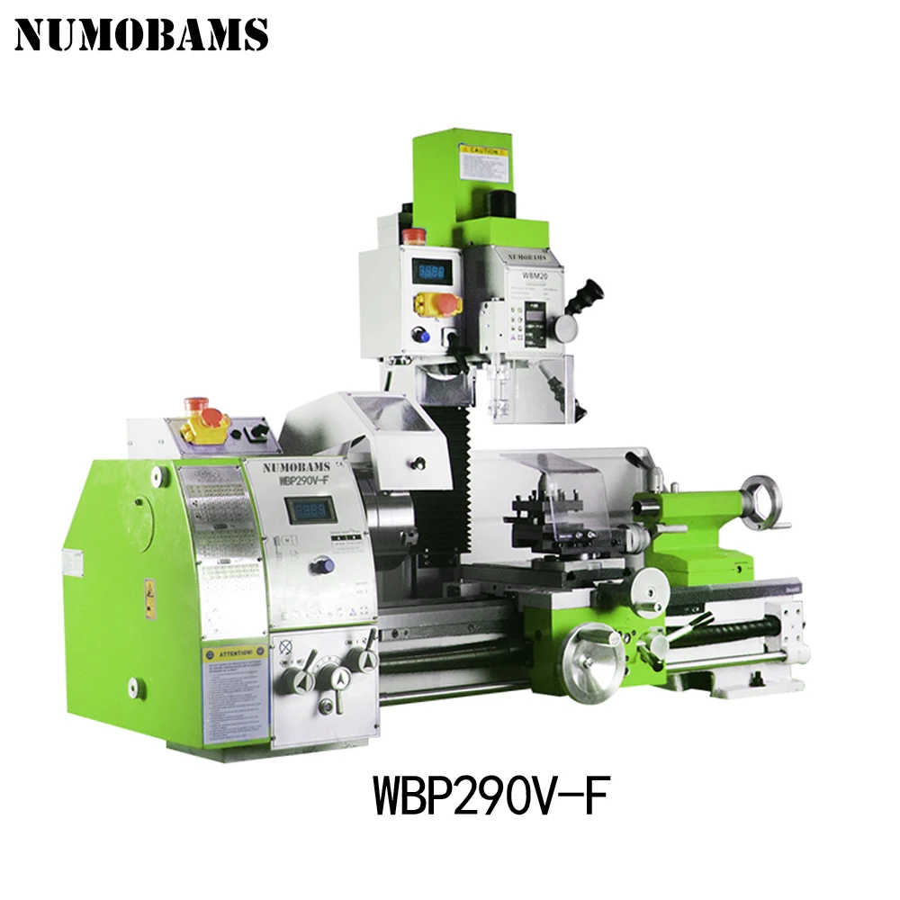 WBP290V-F Multi-Function Combo Lathe Milling Machine, Benchtop Metal Lathe For Turning Drilling Milling