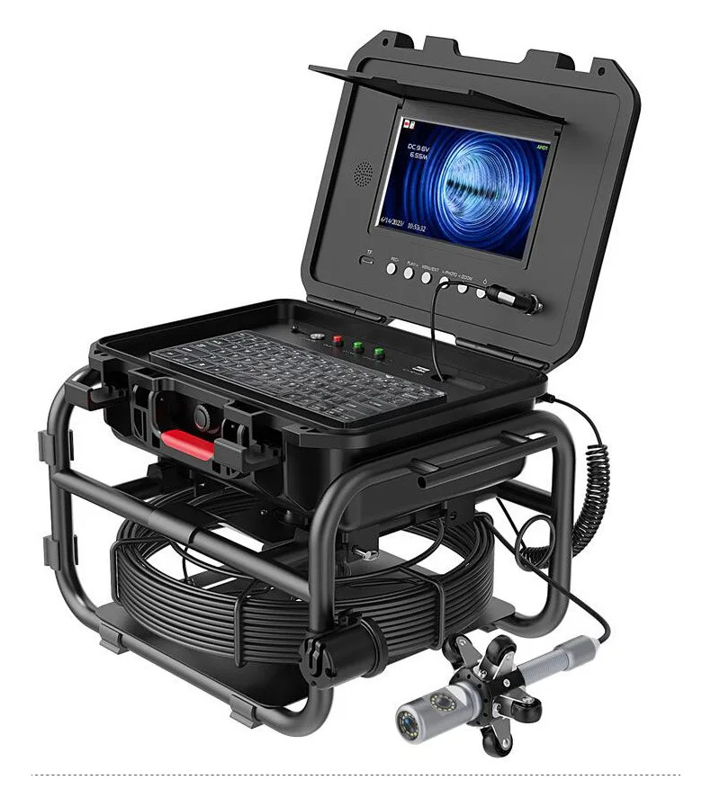 

9 Inch 360 Rotate Double Lens & Single Lens Locator DVR Video Industrial Drain Plumbing Pipe Inspection Sewer Drain Camera