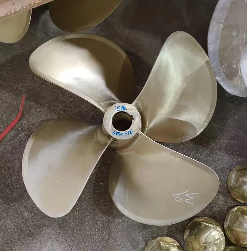 New DOWIN Bronze RH and LH Marine Ship Propeller 4 Blades 300-8000mm Diameter Durable Casting for Manufacturing Boat Use