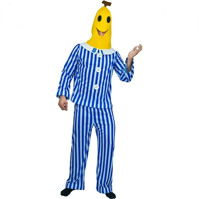 Funny Cosplay Bananas in Pyjamas Costume Sets TV Show Halloween Carnival Fancy Dress Up Outfits Party Disfraz Hombre Stage Show