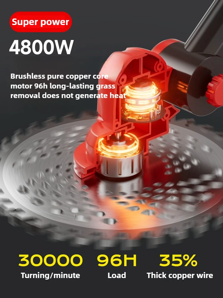 Electric lawn mower Small household lawn mower Rechargeable lawn mower Lithium battery Multifunctional