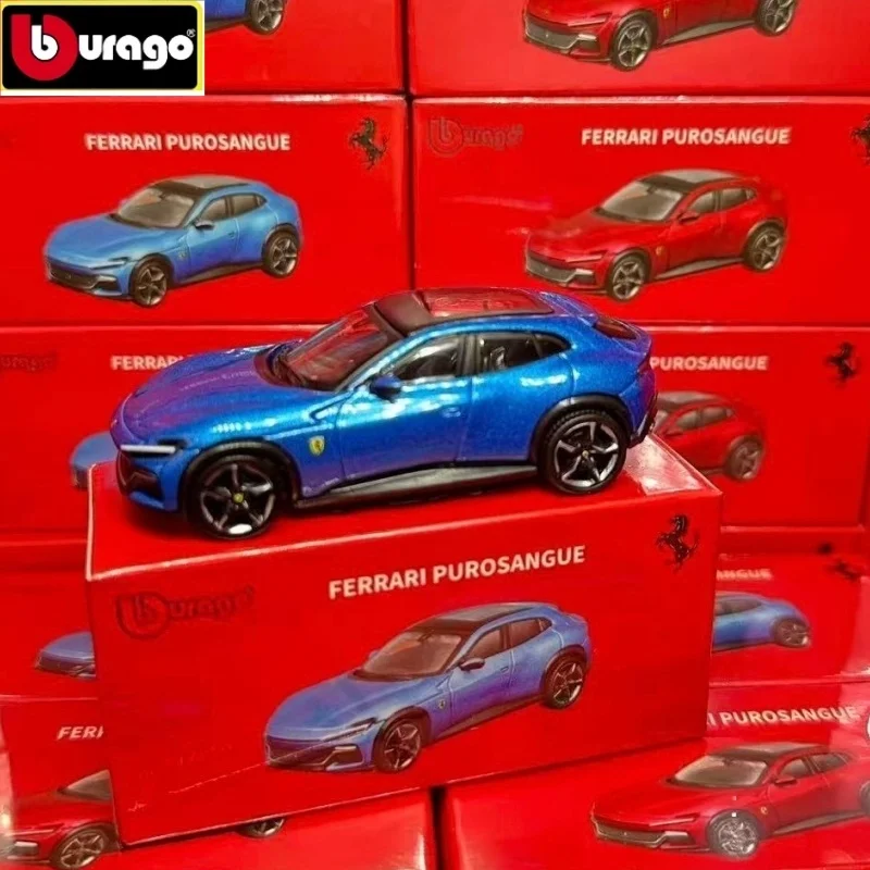 New Hot Bburago 1:64 Genuine Ferrari Fuv Alloy Car Model Purosangue Mini Sports Car 296 Gtb Model Birthday Gift Toys