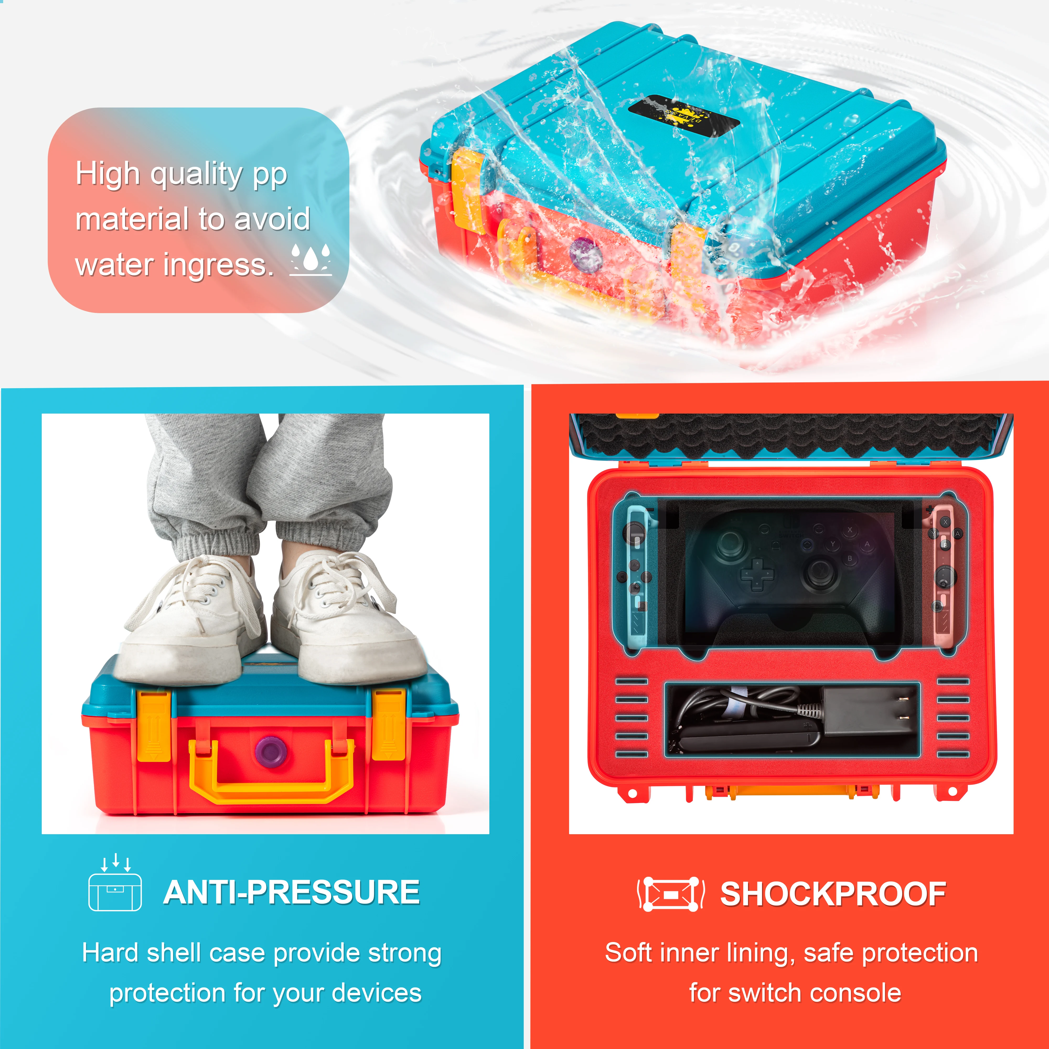 Suitable for Nintendo Switch oled game console storage box handle accessories Storage box Lite portable waterproof protective ca