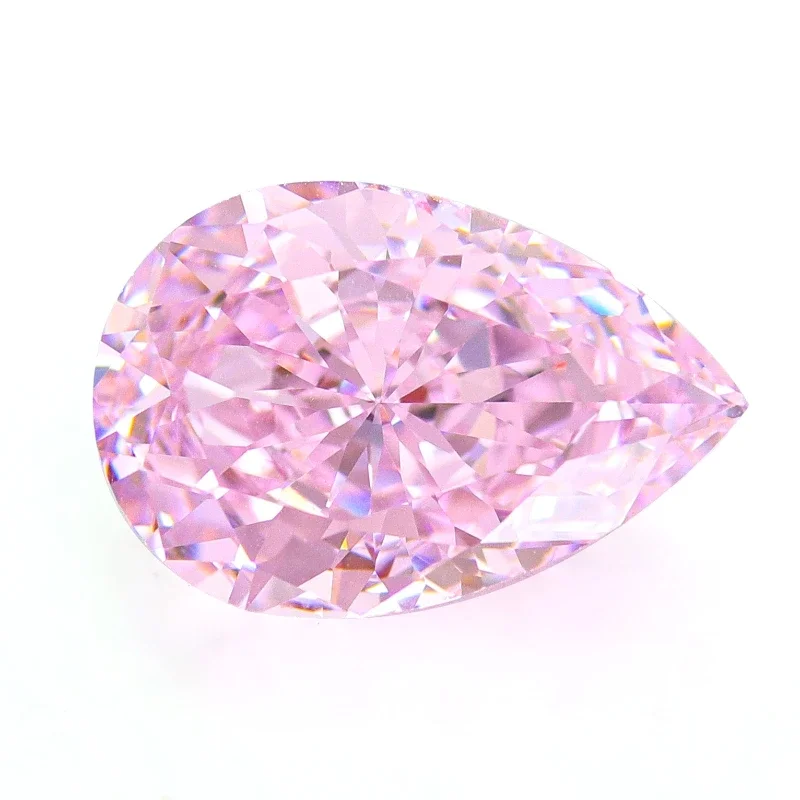 

Cubic Zirconia Light Pink Pear Shape 4k Crushed Ice Cut Top Grade Synthetic Cz Gems High Quality For Diy Jewelry Making