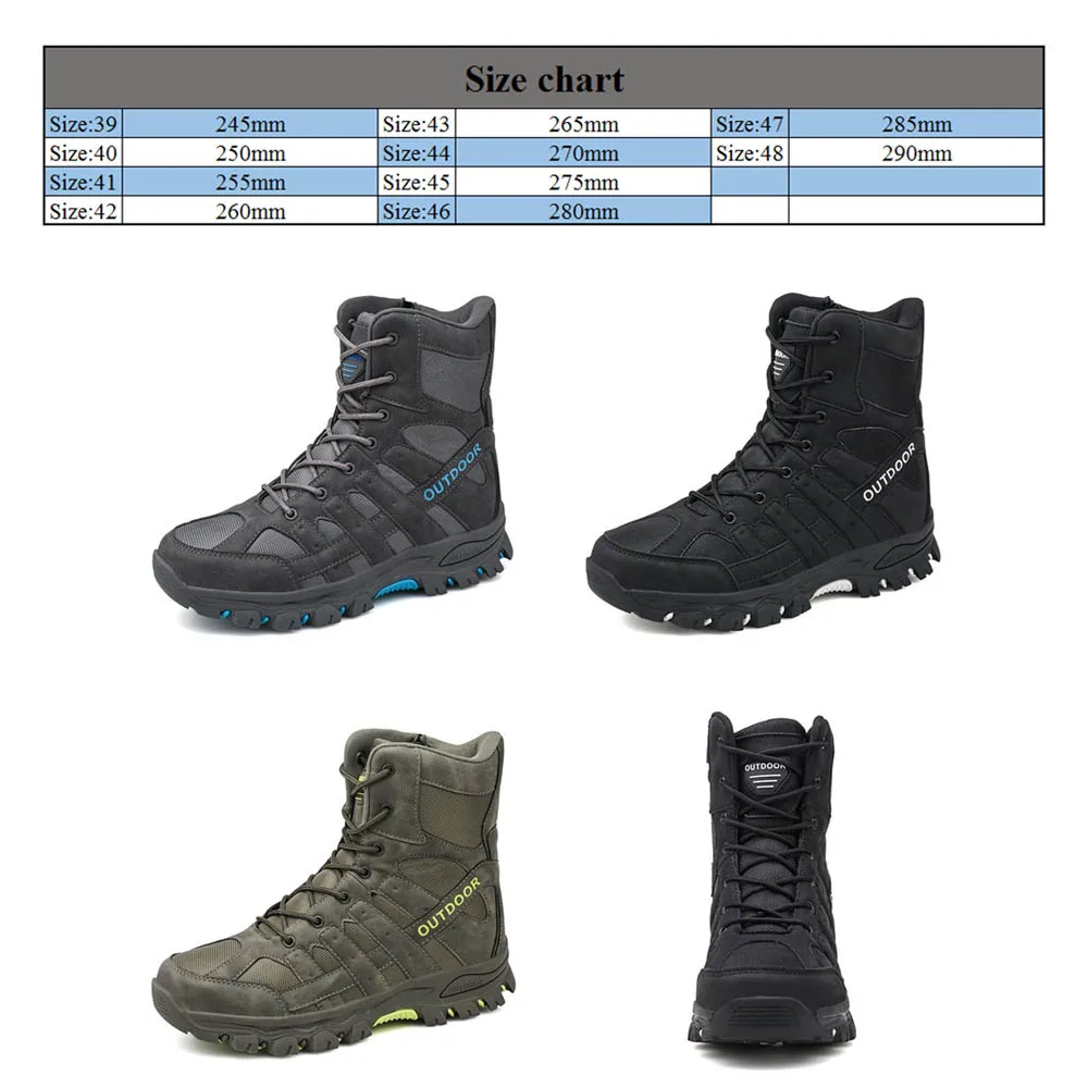 Outdoor Hunting Fishing Climbing Hiking Shoes Jungle Off Road Martin Boots Men Breathable Non-slip Sports Working Shoes