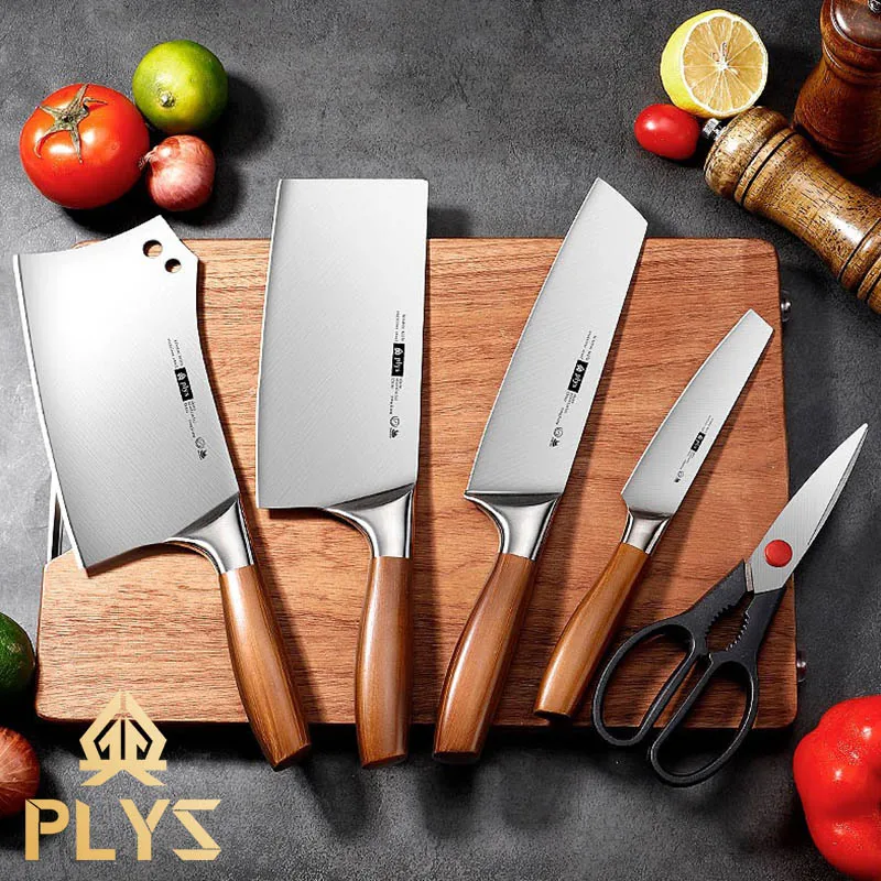 

4/6PCS Combo Set stainless Steel Kitchen Knife High Hardness Chopping Knife Sharp Meat Cleaver Chef Knife Bone knife