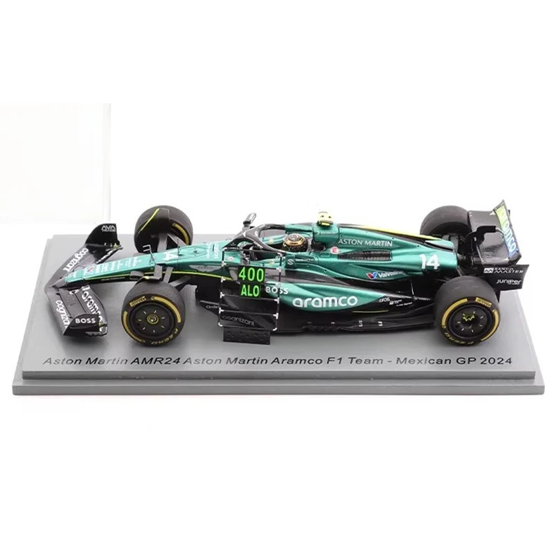 Spark F1 1/43 Aston Martin AMR24 Fernando Alonso 2024 Mexican Grand Prix Car Model Simulation resin Collectible Car for Boy Gift