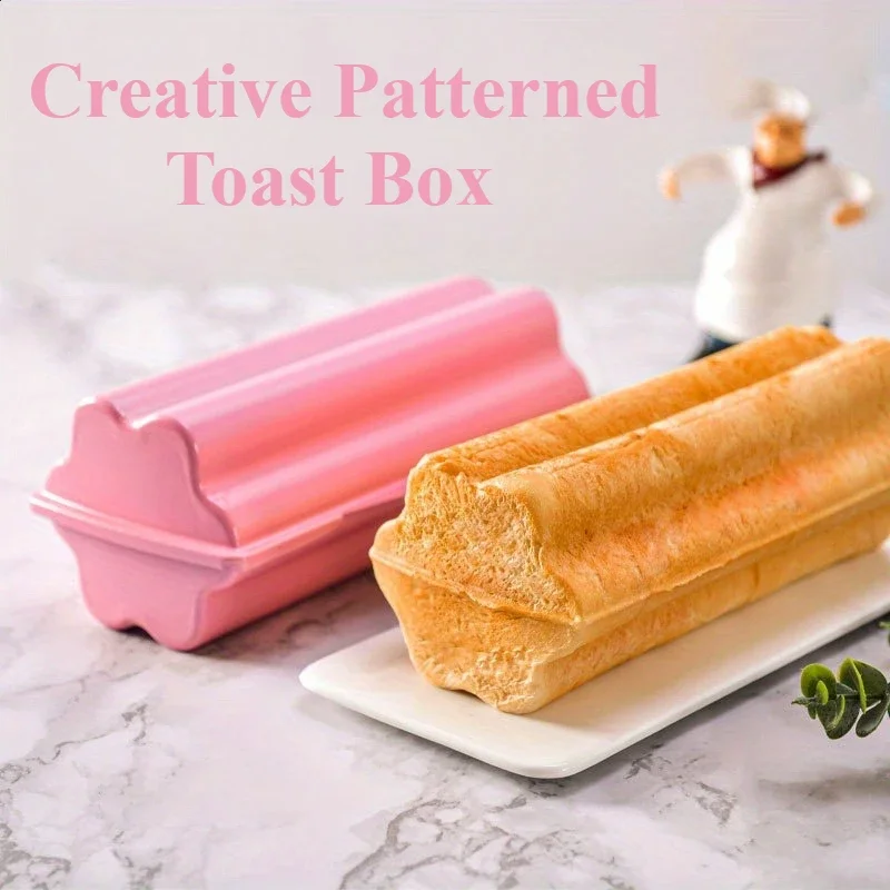 Pink Round Heart Flower Shape Non-Stick Carbon Steel Toast Box with Lid DIY Bread Cheese Cake Pan Tin for Oven Baking Supplies
