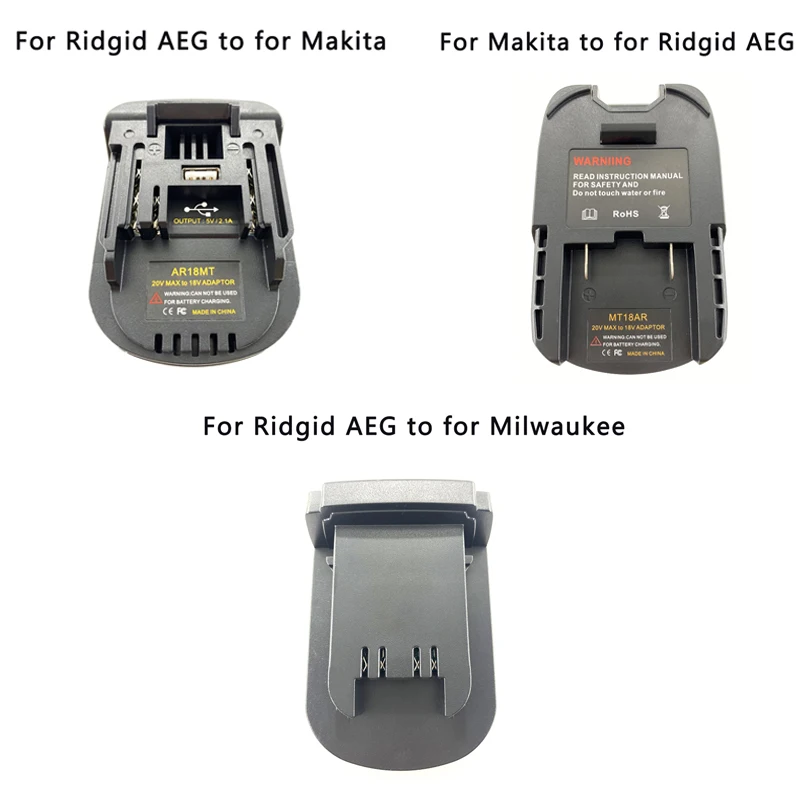 Adaptateur de batterie, convertisseur pour Makita à Ridgid AEG, pour Ridgid/AEG à Milwaukee, pour Ridgid/AEG à pour Makita, pour outils électriques