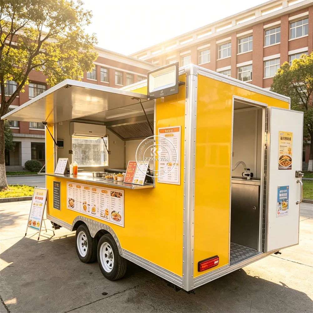 

Custom Concession Food Trailer Coffee Truck Mobile Kitchen Trailer Commercial Street Food Truck with Kitchen