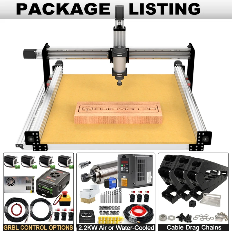 21% скидка BulkMan3D 1500x1500 мм ULTIMATE Bee ЧПУ маршрутизатор полный комплект черный 1210 шариковый винт Трансмиссия 4 оси деревообрабатывающий станок