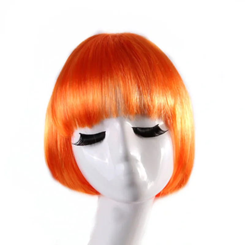 

Factory Direct Sales Qi Bangs Student Hair Fan Hair Square Dance Wig Color Bobo Head Wig Women's Short Hair Wholesale
