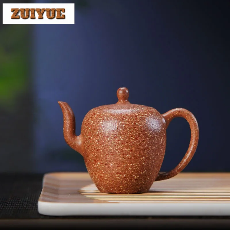

160ml Yixing Purple Clay Teapots Handmade Beauty Shoulder Pot Raw Ore Downhill Mud Tea Maker Kettle With Filter Zisha Tea Set