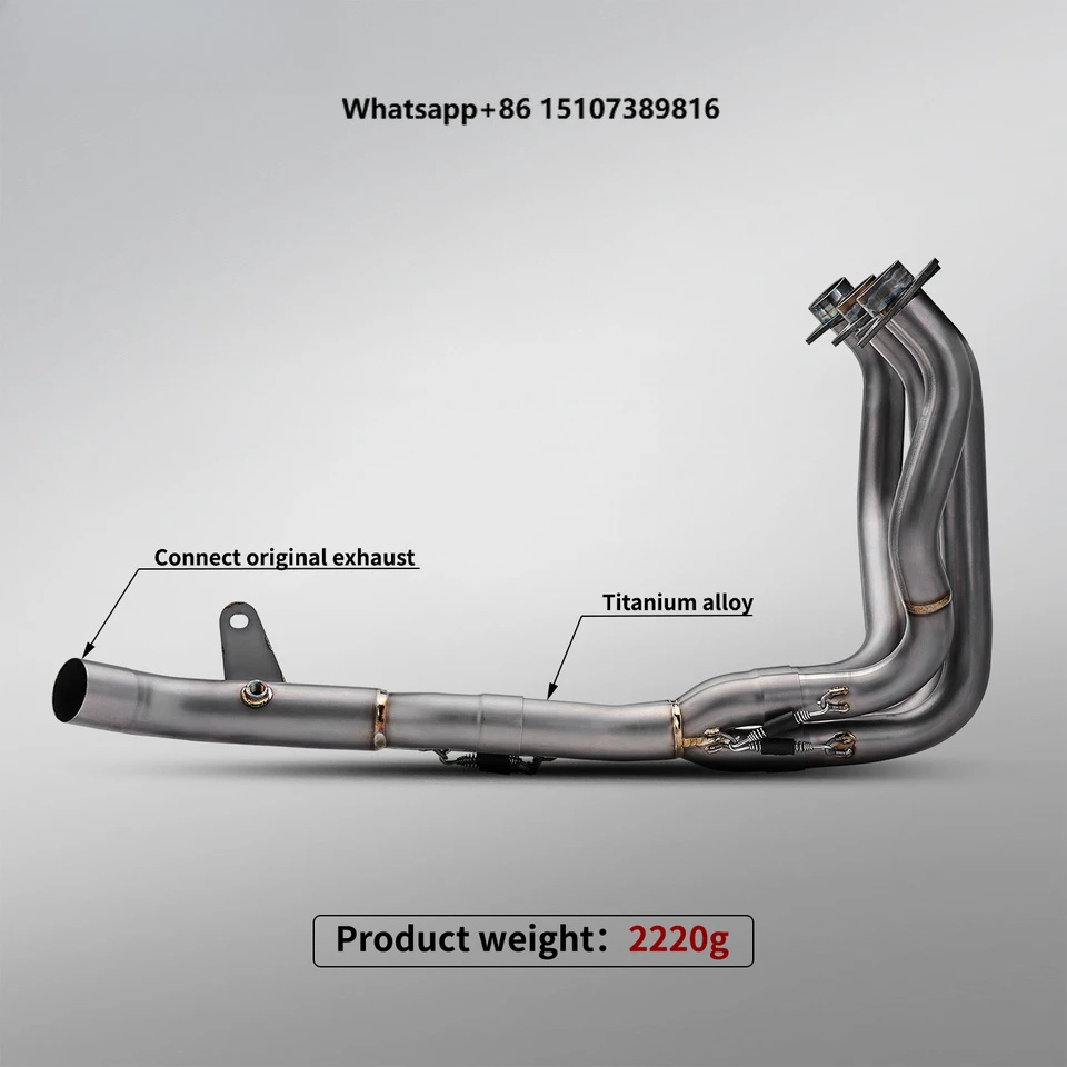 

Z900 Motorcycle Exhaust System Modified Front Mid Section Full Titanium Alloy Dual Sensor Original Caliber 2017-2025