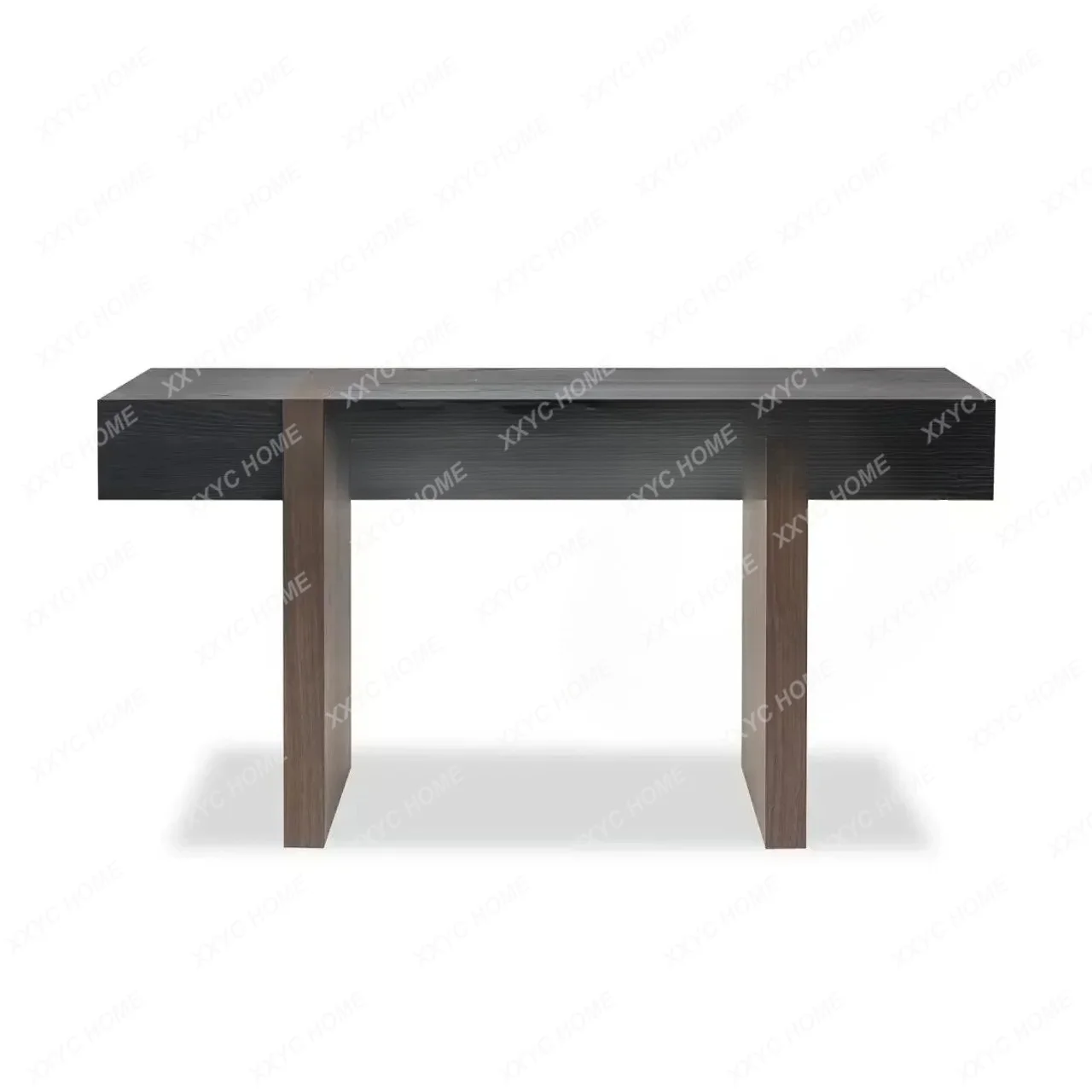 XX  Retro black solid wood entrance table, household medieval aisle case, homestay decoration table