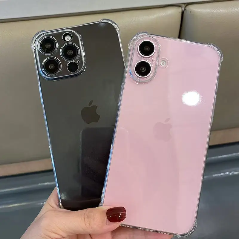 Fallschutz Airbag Soft Case für iPhone 16 Plus 16 Pro Max Fundas stoßfeste klare Rückseite Hüllen – Detail 3