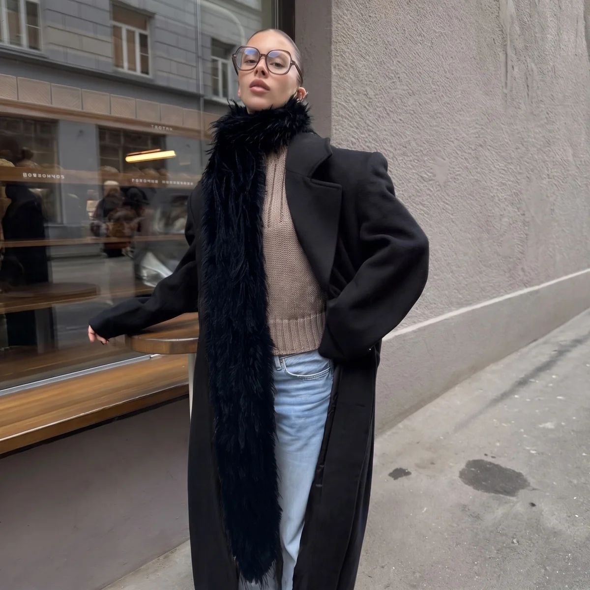 Women Extra Long Faux Fur Scarf Luxury Shaggy Fluffy Neck Wrap Winter Warm Oversized Long Boa Party Evening Dress Coat Outfit