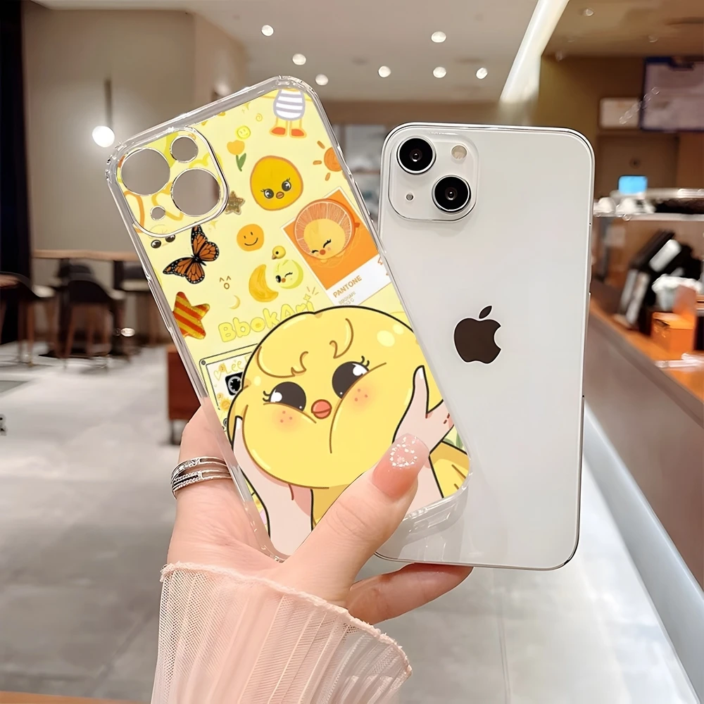 S-Stray Cartoon kids Phone Case for 15 Pro Max iphone 14 Plus 11 12 13 Mini 7 8 Plus X XR XS SE 2020 Transparent Soft Cover