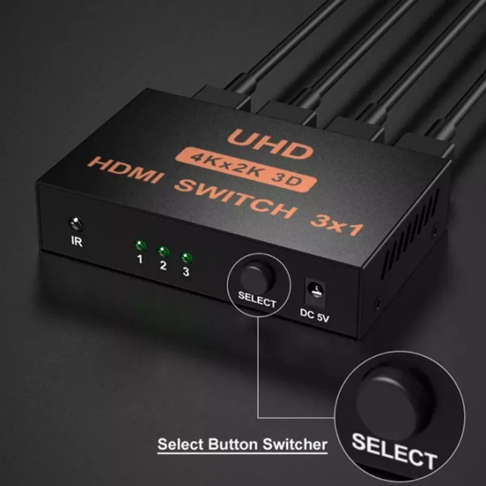 4k * 2k 3d hdmi-kompatibler schalter mini 3 port hdmi switcher splitter 3 in 1 out kvm schaltet hub für tv box dvd hdtv xbox ps3 ps4
