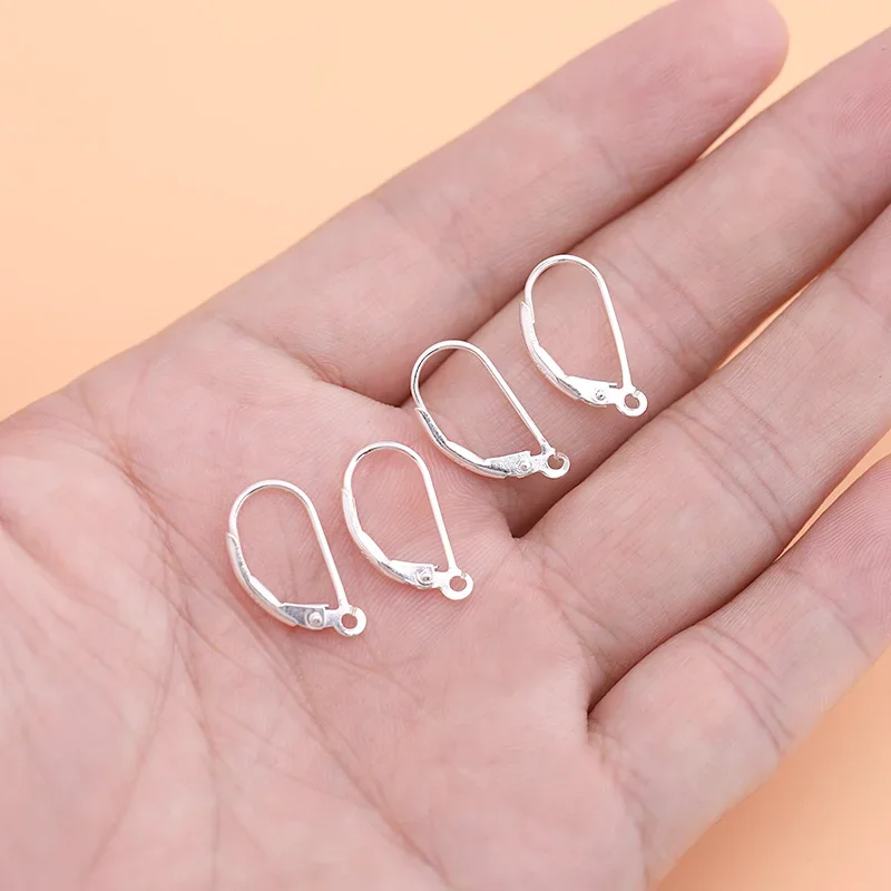 925 sterling silver hand diy semi-finished French ear hook handcrafted earrings material accessories for women