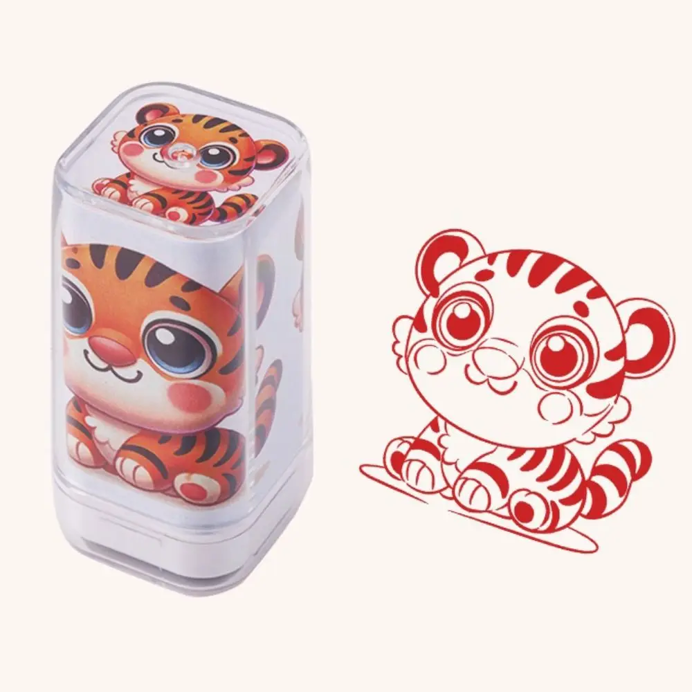 Dragon Monkey Zodiac Stamps Hand Account Stationery Cute Animals Seal Journal DIY Painting Animals Figure Stamps Boys and Girls