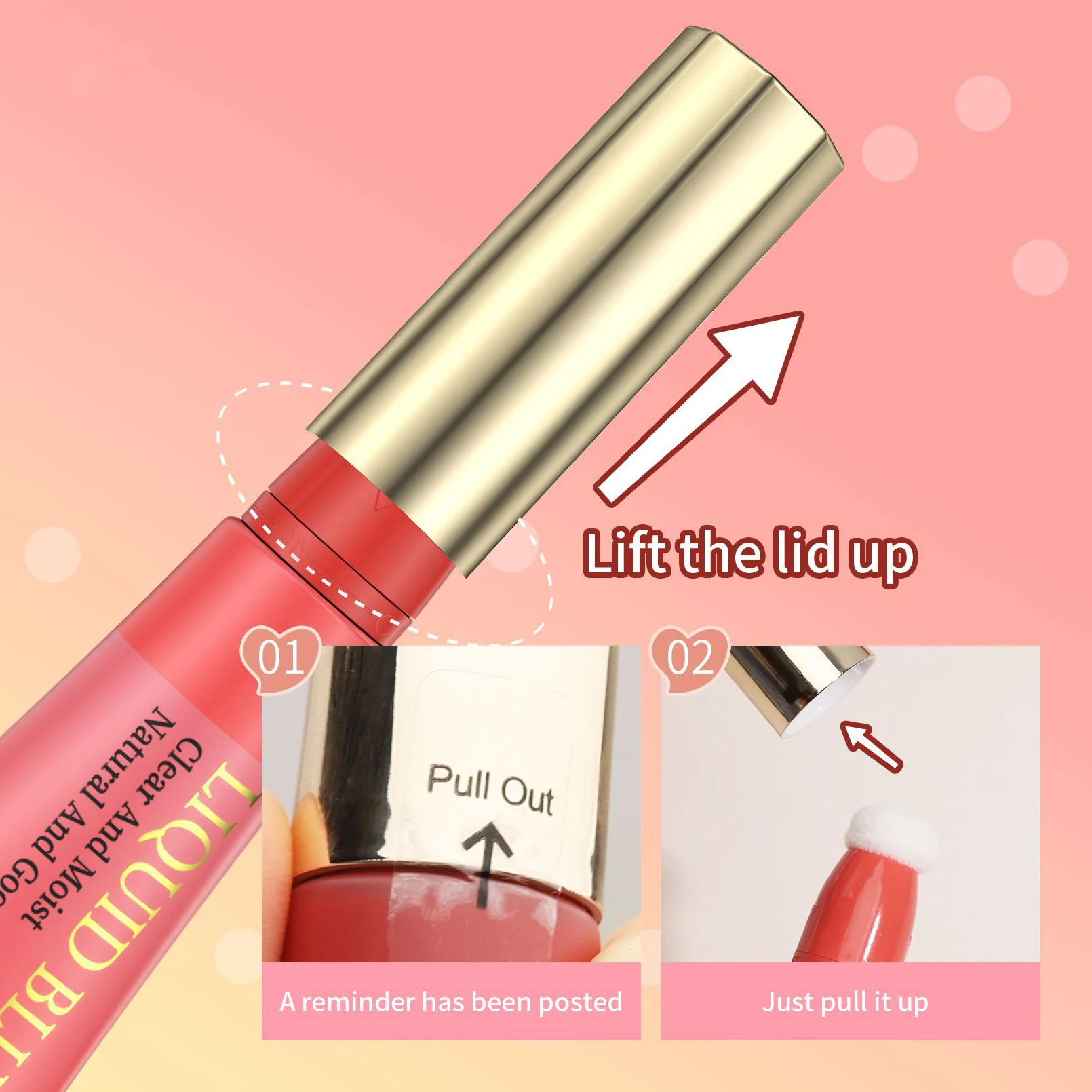 10ml Canmake Clear Moist 3 Colors Liquid Blush Easy Push Away Waterproof Long Lasting For Women