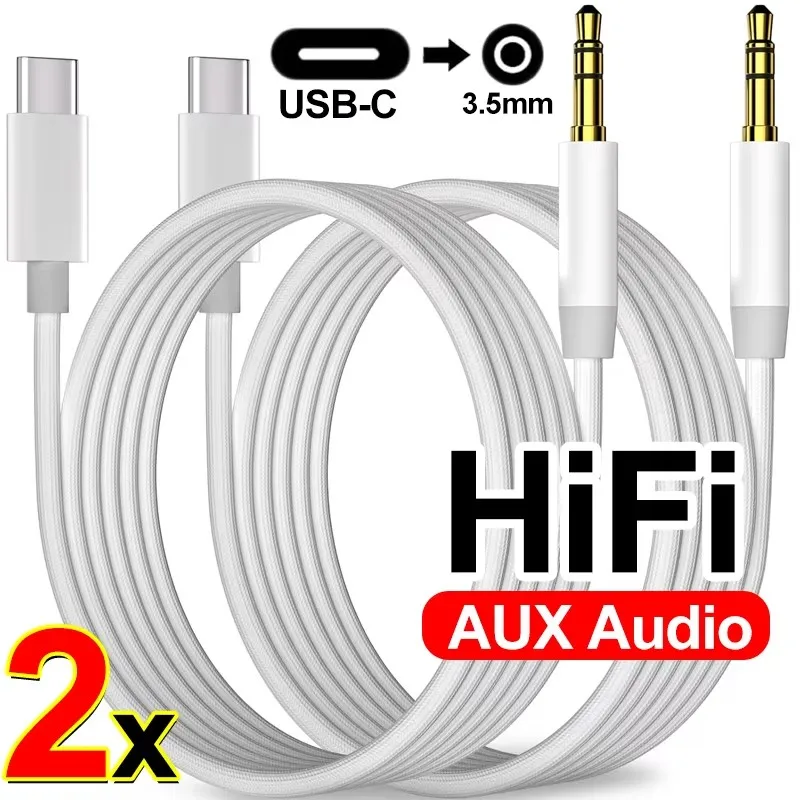 1-3Pcs Audio Cable Type C USB C To 3.5mm Jack Cord Car Speaker Headphones Adapter for IPhone 17 16 15 for Samsung Xiaomi Huawei