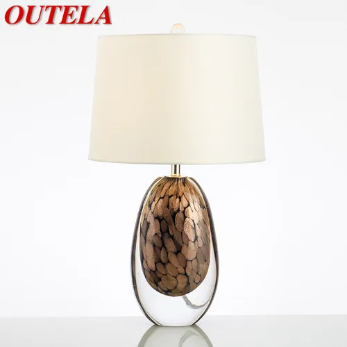 OUTELA 북유럽 유약 테이블 램프, 현대 미술 거실 침실 서재 호텔 LED, 개성 있는 독창성 책상 조명