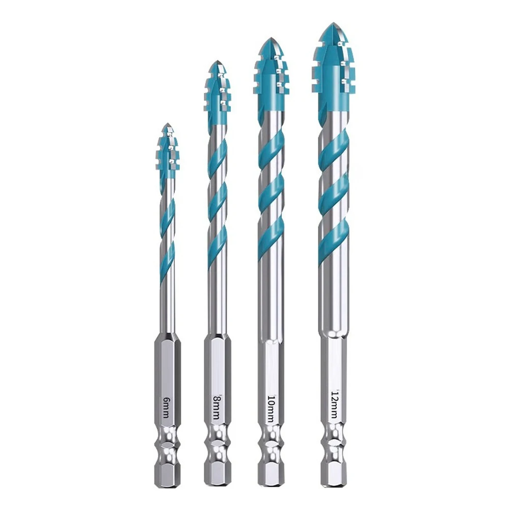 1pc Four-Edged Serrated Drill Bit Eccentric Drill Bit For Tiles Marble Stone Concrete Brick Walls And Metal Plates Drilling Tool