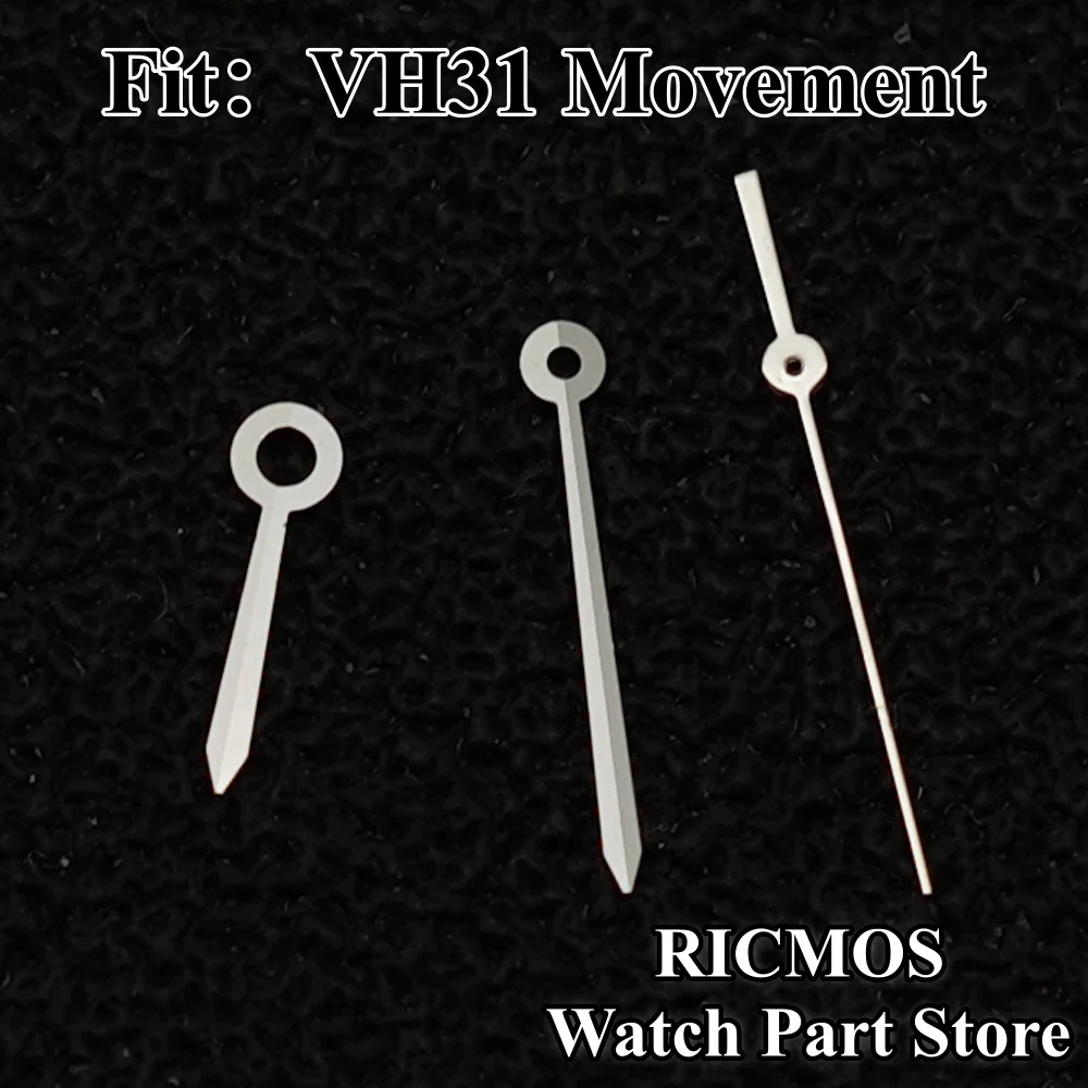 VH31 Watch Hands Silver Blue Gun Color Suitable for VH31 Quartz Movement Watch Parts
