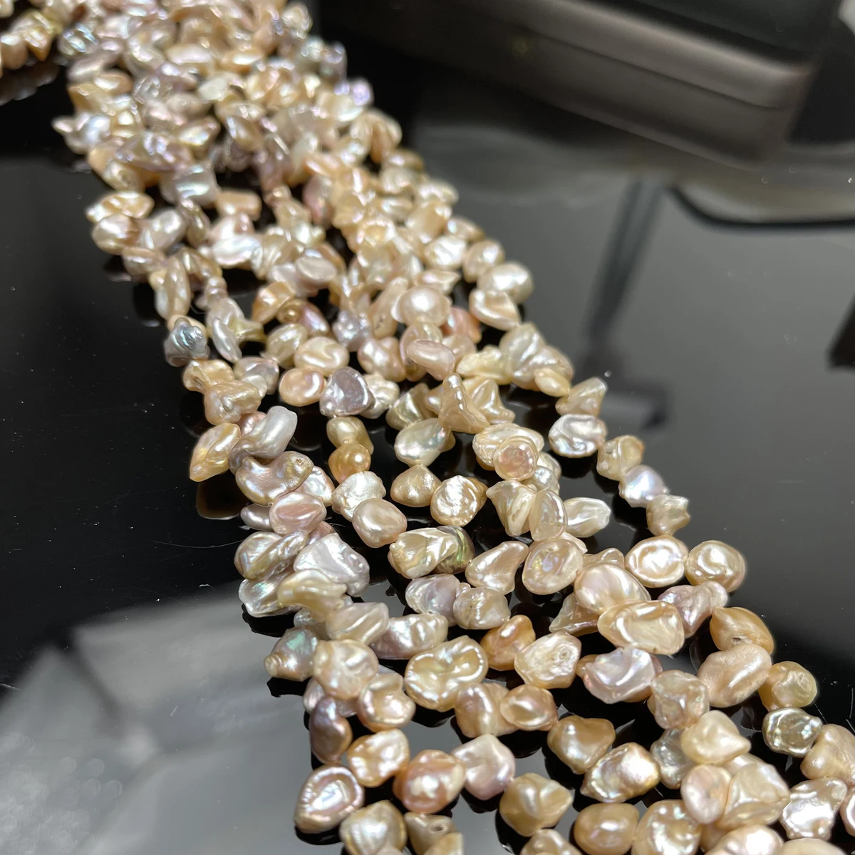 

8-10mm Natural Freshwater Pearl Rice Pink Purple Irregular Petals for Jewelry Make DIY Necklace Earring Bracelet Accessory Women