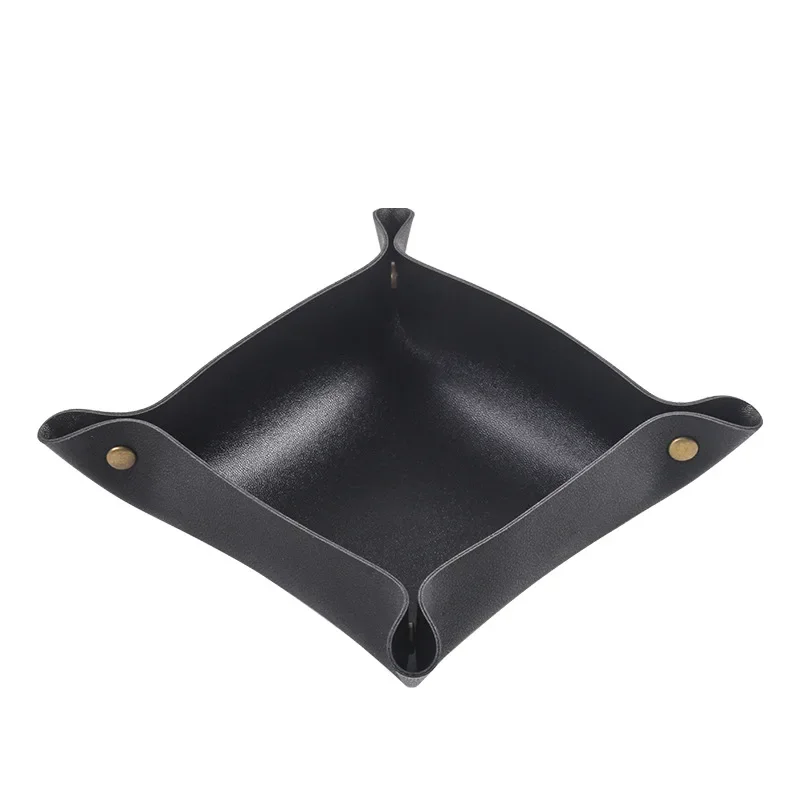 20*20cm Portable Wake-Up Tray Foldable PU Leather Roll Tray Tobacco Accessory Storage Tray Pipe Tray Tobacco Accessory Weed Box