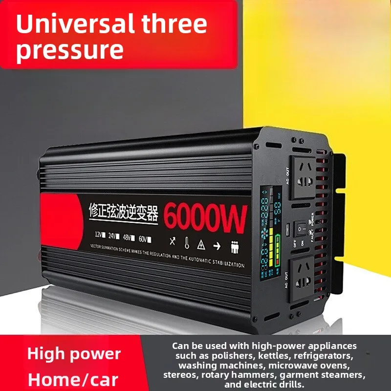 

Инвертор чистой синусоиды 12В/24В/48В в 220В, мощный преобразователь для автомобиля и дома