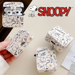 Snoopy for Apple AirPods 1 2 3 Case for AirPods Pro 2 Earphone Case Accessories Button Headphone Leather Cover Toy Birthday Gift