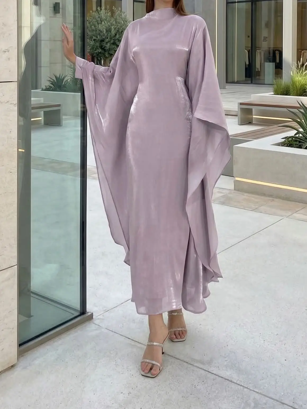 

Eid Djellaba Dubai Abaya Shiny Jalabiya Women Muslim Dress Kebaya Caftan Marocain Robe Femme Musulmane Vestidos Islam Clothing