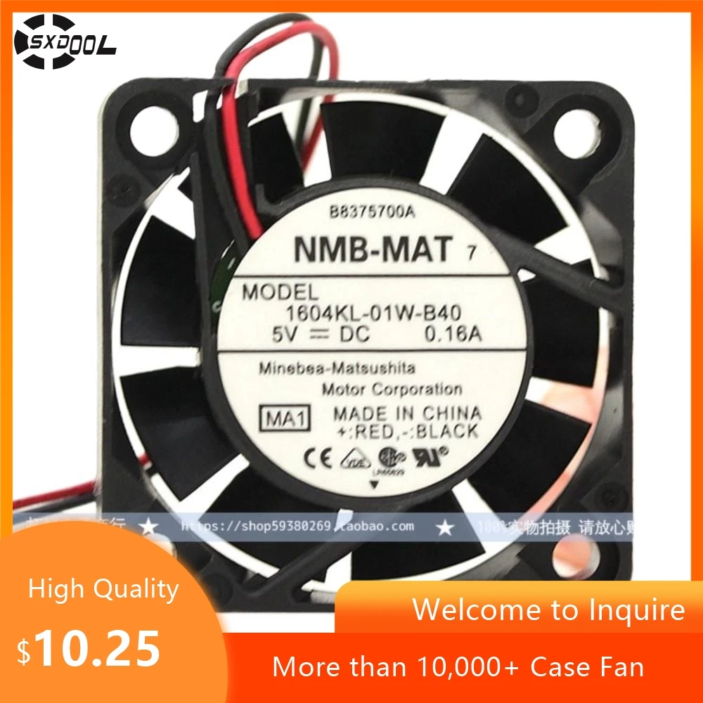 40mm Fan for NMB 1604kl-01w-B40 4010 4cm DC 5V 0.16a Two-Wire Dual Ball Fan