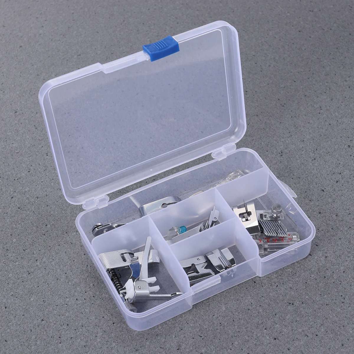 

Sewing Machine Presser Feet Set Metal Plastic Accessories For Household Machines Silver White 11-In-1 Sewing Machine