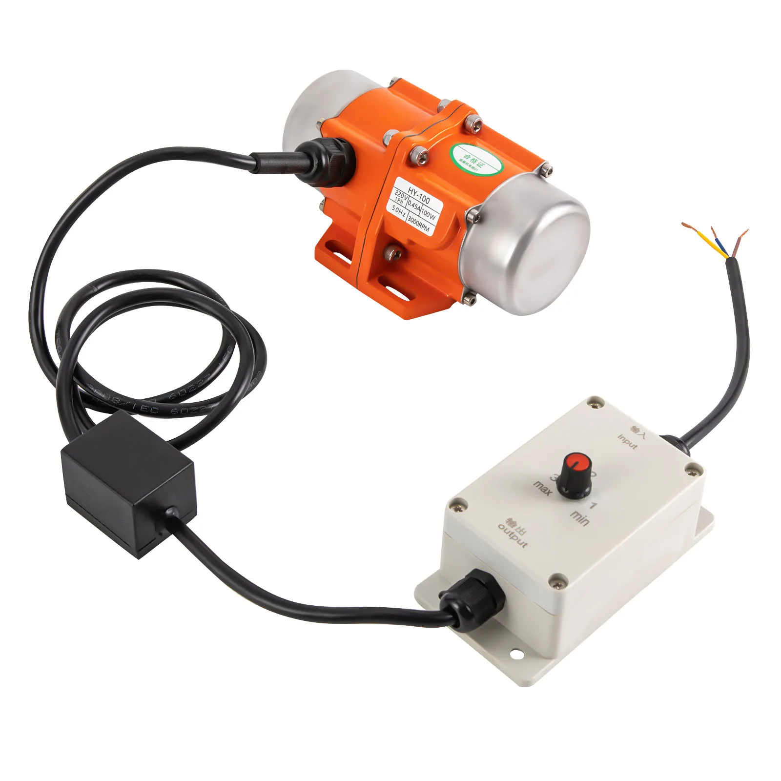 Eenfase Beton Vibrator Motor 30 W/100 W 3000 rpm Asynchrone AC Elektrische Vibrerende Trillingen Motor met Snelheidsregelaar - afbeelding 2