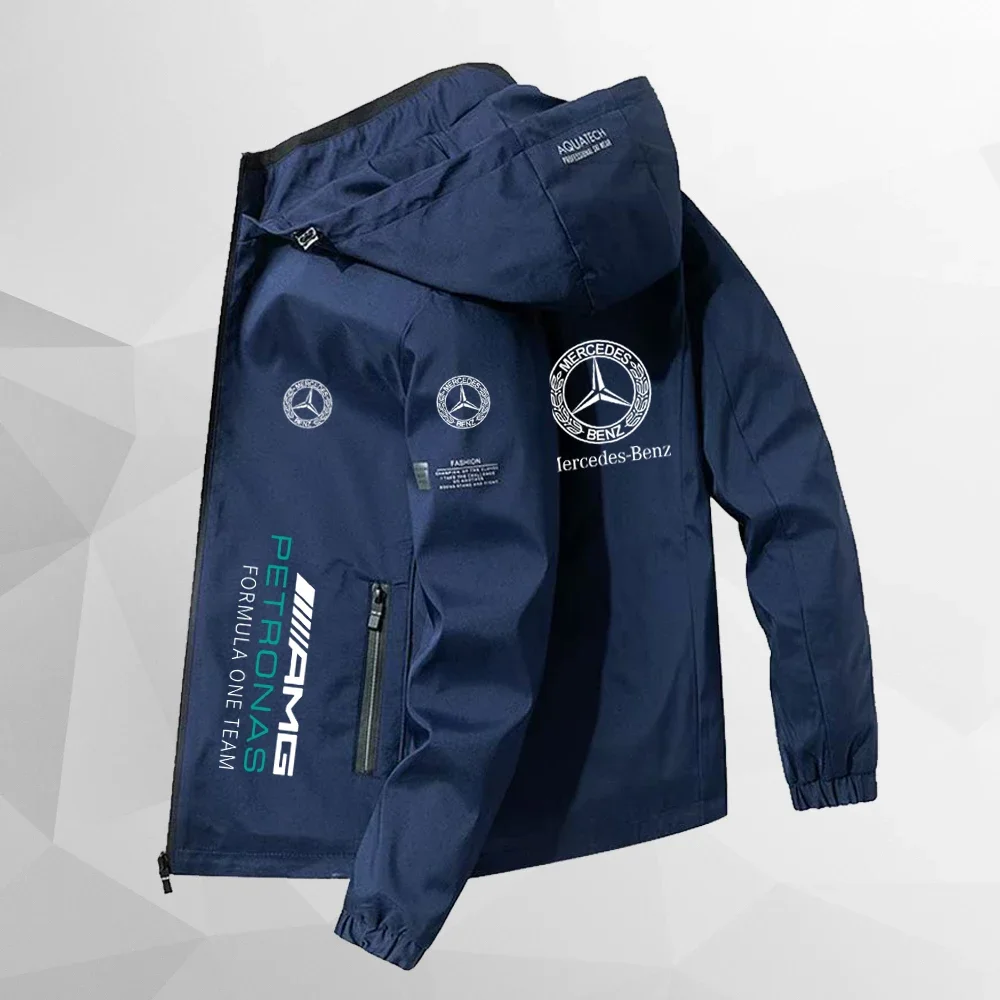 Combinaison de cyclisme Mercedes Benz pour hommes et femmes, veste d\'équitation de moto, combinaison de course F1, sports de plein air, veste de