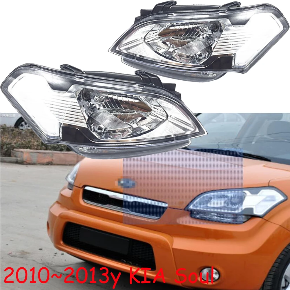 

1 шт., автомобильный бампер для KIA Soul, фара 2010 ~ 2013y, автомобильные аксессуары, фара для KIA Soul, противотуманная фара