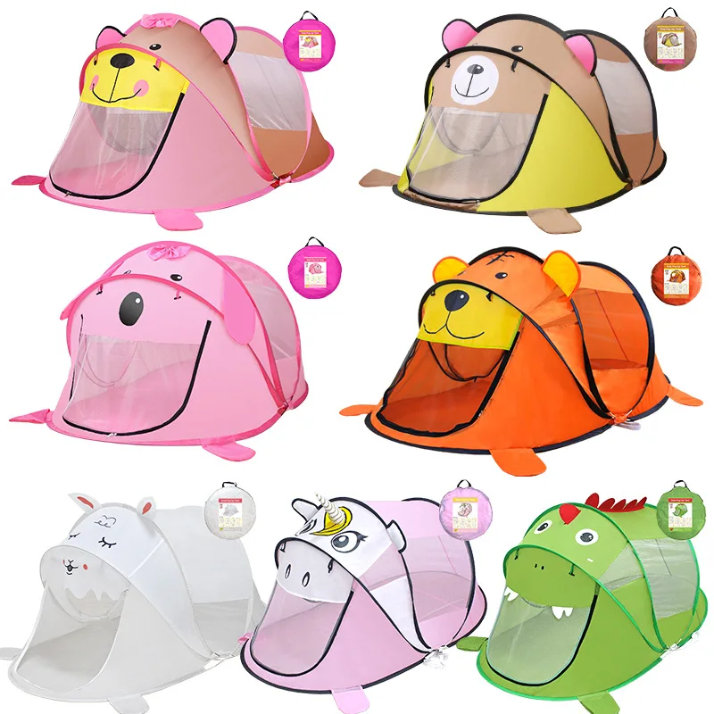 الكرتون الحيوان خيمة الاطفال اللعب منزل في الهواء الطلق المنبثقة خيمة داخلي كرة أطفال حفرة بركة المحمولة يونيكورن ديناصور الأميرة خيمة لعبة #3