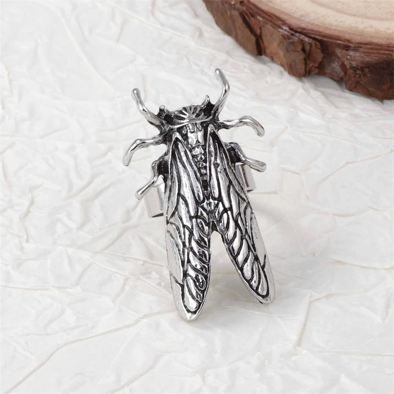 Retro Insekt Öffnung Ring Für Frauen Tier Käfer Zikade Punk Hip-hop Einstellbare Finger Ring Trend Täglichen Party Schmuck Zubehör