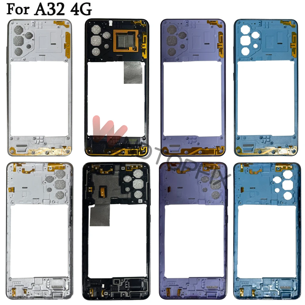 For Samsung Galaxy A32 4G A325 5G A326 Middle Frame With Side Bottun Housing Case Replacement Part For Samsung A32 Middle Frame