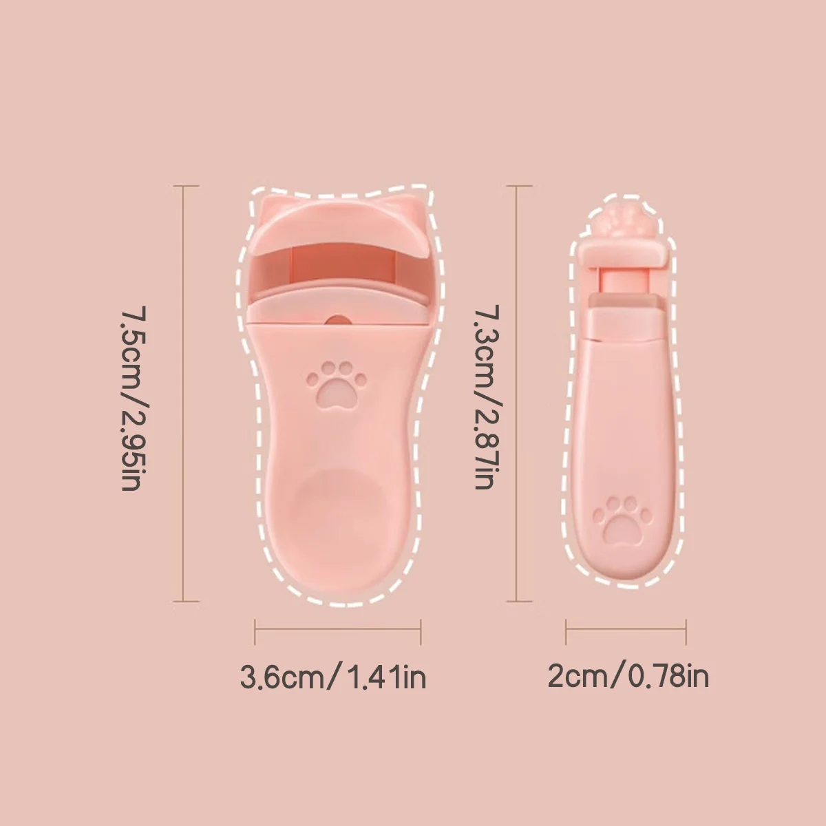 광각 부분 이중 효과 고양이 귀 모양 속눈썹 뷰러 부분 성형 전체 속눈썹 컬링 투인원 속눈썹 뷰러