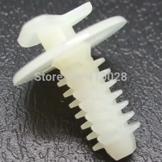 shhworldsea Door Panel Clip White Nylon Retainer for Fiat 7570122 Automotive Plastic Clip Auto Fastener Overall Length 21.5mm