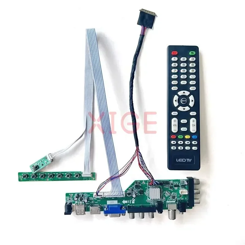 Imagem -04 - Placa do Controlador do Motorista para o Portátil Matriz Jogo de Faça Você Mesmo Dvb-c t Lvds Avoirdupois Usb Dhmi Vga 14 Hb140wx1100 200 300 400 500 1366x768 Pino 40