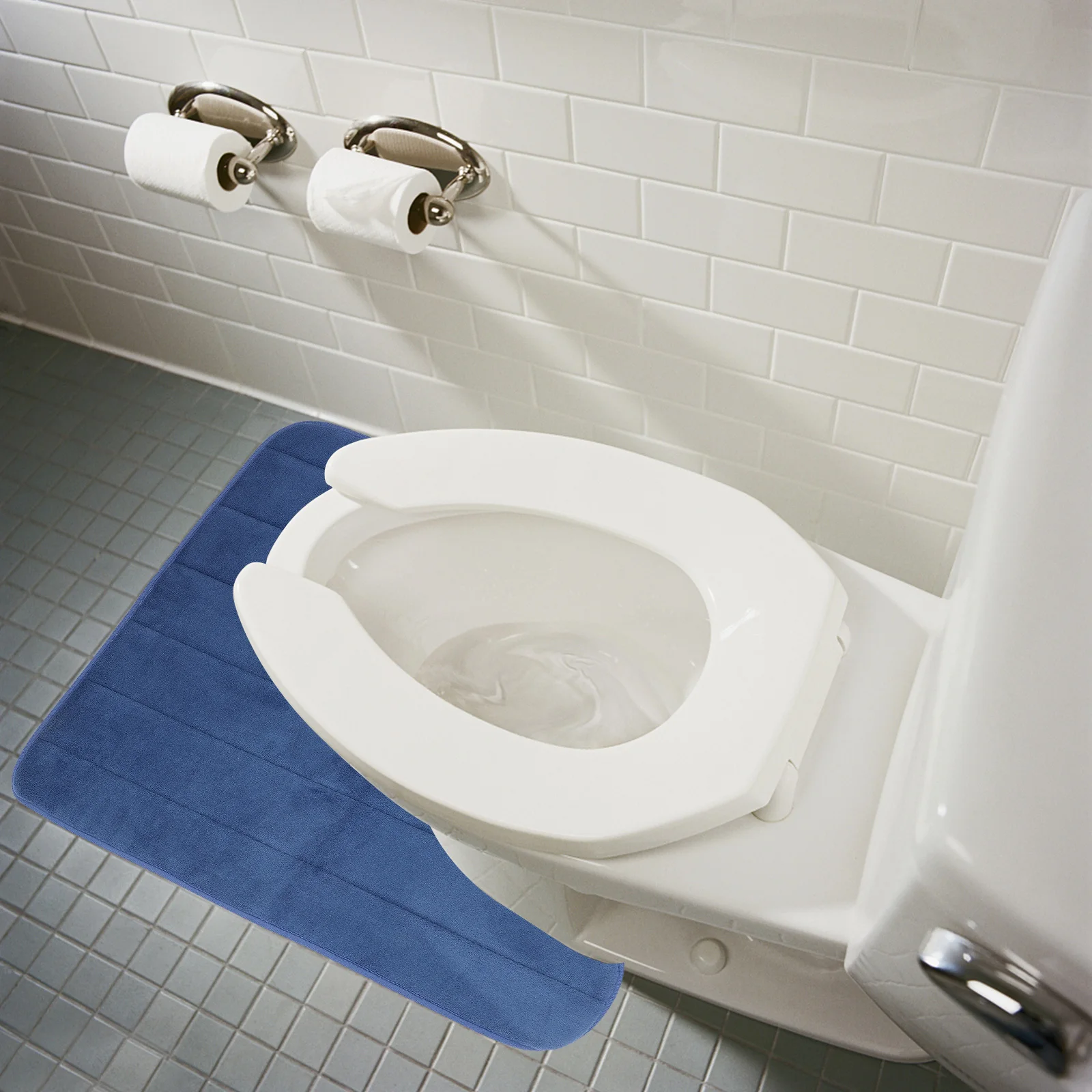 

U-Shaped Toilet Floor Mat Non-Slip Bathroom Ground Cushion For Home Washroom Use Anti-Skid Closestool Feet Pad