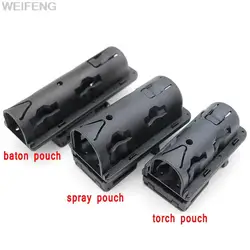 Tactical Baton Pouch Flashlight Pouch Spray Holster 360 Degree Rotation Clip Military Self Defense Police Tool Case Holder