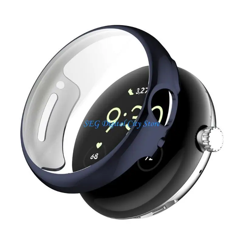 

U75B Anti-scratch Shockproof Case Cover TPU Sleeve for Pixel Watch 2 Screen Protector