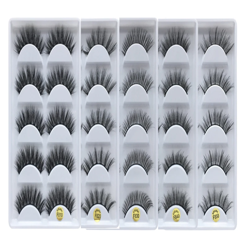 Natural Looking European-Style 3D False Eyelashes Wholesale Three-Dimensional Fake Eyelashes for Eye Makeup